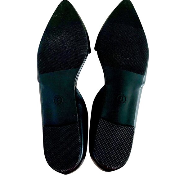 Rohb Joyce Azria Provence D’Orsay Ballet Flats Pointed Toe Size 8.5 Black - Picture 6 of 9